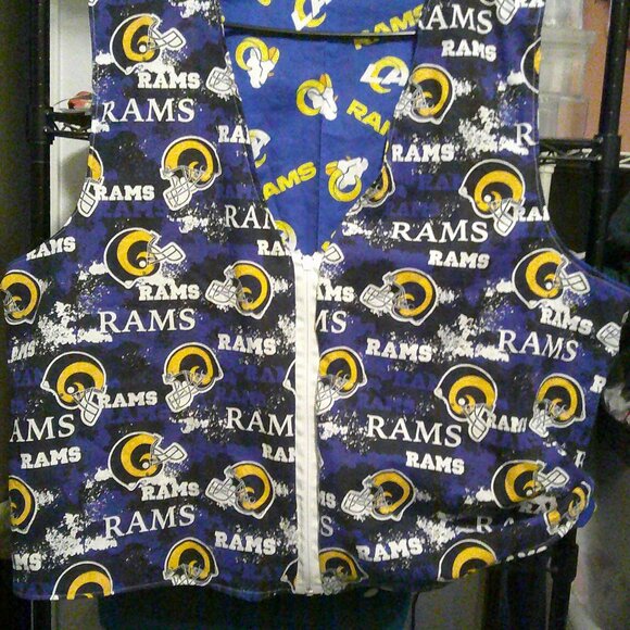 Unisex Los Angeles Rams Reversible Vest-Handmade-Unique! - Picture 2 of 2